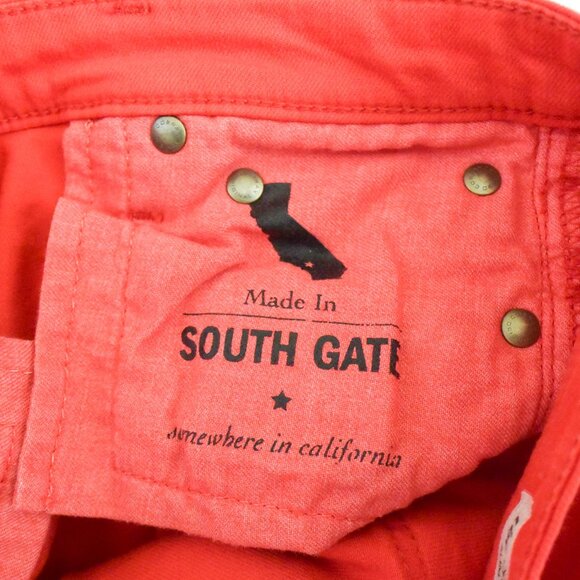 *AG Adriano Goldschmied*  Stevie Ankle (Slim Straight Leg) Skinny Red Jeans, 25R - Picture 4 of 7